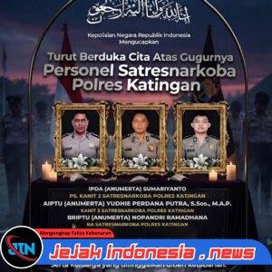 *Tiga Personel Polri Gugur Saat Bertugas Ungkap Kasus Narkoba di Katingan, Dianugerahi Kenaikan Pangkat Luar Biasa Anumerta*