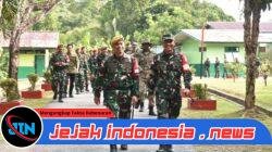 Satgas Pamtas RI-Malaysia Yonarmed 19/Bogani Terima Kunjungan Kerja Danrem 121/ABW, Tingkatkan Moril Prajurit di Perbatasan