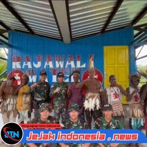 Satgas Yonif 123/Rajawali Bangun Instalasi Air Bersih Rajawali Water di Kampung Munu, Asmat