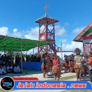 Satgas Yonif 123/Rajawali Pos Khaibar Waspada Bersama Masyarakat Resmikan Gereja Reformasi Hermon Amazu
