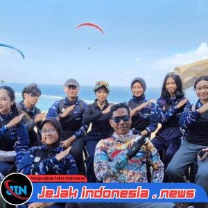 Bangun Jiwa Kedirgantaraan Sejak Dini, Saka Dirgantara Lanud I Gusti Ngurah Rai Gelar Safari Dirgantara di Alam Paragliding Benoa