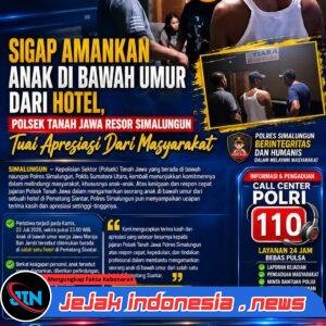 Sigap Amankan Anak di Bawah Umur dari Hotel, Polsek Tanah Jawa Resor Simalungun Tuai Apresiasi Dari Masyarakat