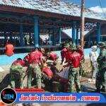 Satgas Yonif 123/RJW Bersama Warga Gelar Karya Bhakti Bersihkan Pasar Baru Distrik Obaa