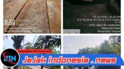 Gakkum LHK Amankan Dua Truk Bermuatan Kayu Olahan Ilegal logging di Jalan Lintas Bono Teluk Meranti