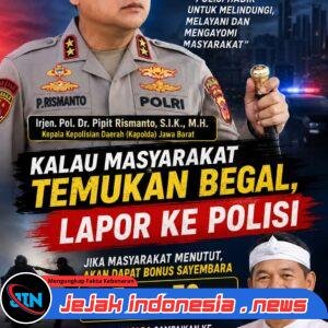 Kapolda Jabar Tegaskan Bonus Penangkapan Begal Bukan Program Polda, Melainkan Inisiatif Gubernur Jawa Barat