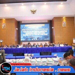 Kapolda Kepri Ikuti Konferensi Pers Pengungkapan Penyelundupan 1,3 Ton Ketamine di Peraiy Batam