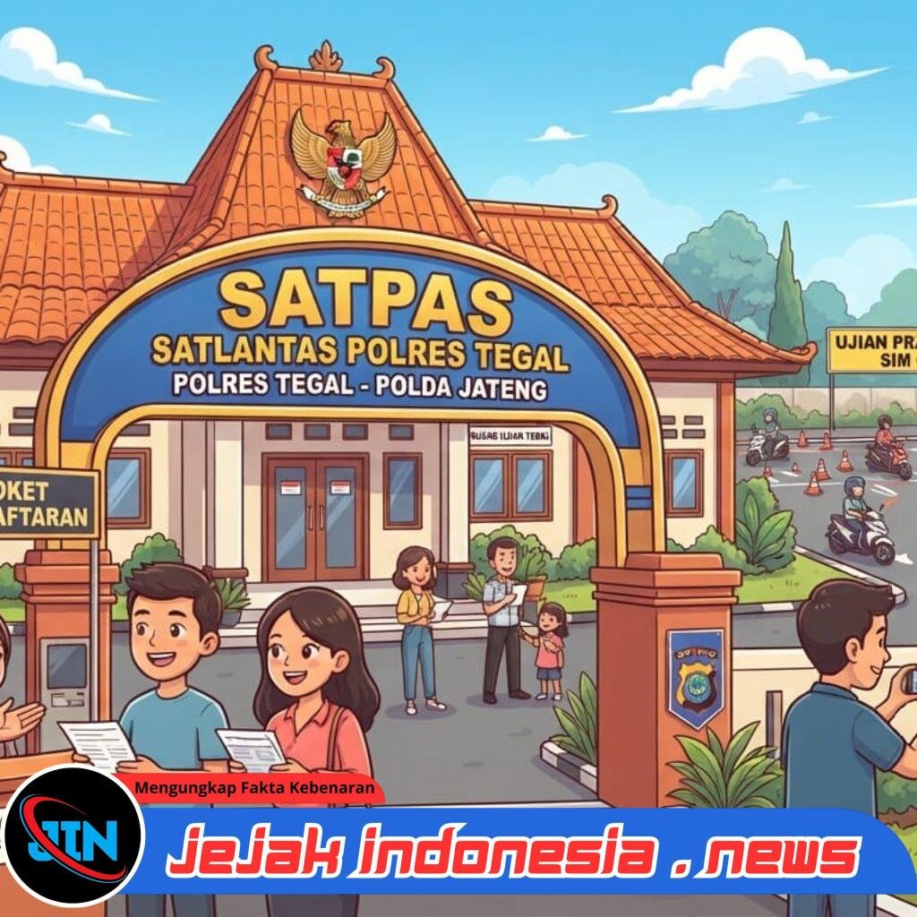 Pelayanan SIM di Tegal semakin Humanis,tampil dengan senyum menyambut hari kemerdekaan RI.