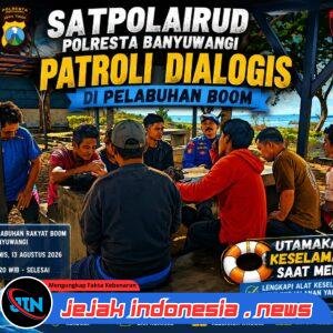 Satpolairud Polresta Banyuwangi Patroli Dialogis di Pelabuhan Boom, Nelayan Diimbau Lengkapi Alat Keselamatan