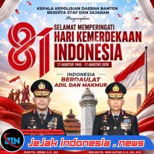 Kapolda Banten dan Jajaran Ucapkan Selamat HUT ke-81 Kemerdekaan RI