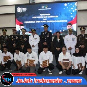 Dandim 0825/Banyuwangi Hadiri Pemberian Remisi HUT RI ke-81, 9 Warga Binaan Langsung Bebas