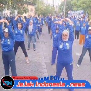 Gelorakan Hidup Sehat . Anggota Dewan DPR RI Lucy Kurniasari Ajak Ribuan Warga Senam Bersama 