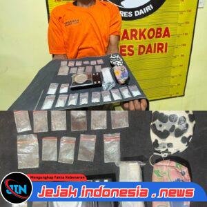Simpan Sabu Dibungkus Kaos Kaki, Sat Narkoba Polres Dairi Ringkus Terduga Pengedar di Huta Rakyat