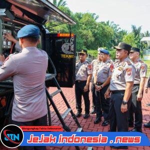Kapolda Sumut Cek Kesiapsiagaan Personel, Kendaraan dan Peralatan Penanganan Karhutla
