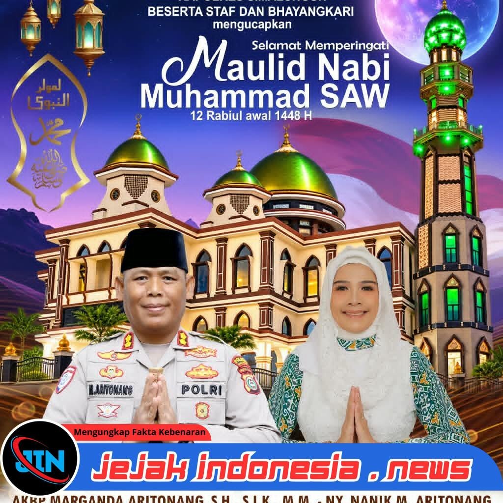 Teladani Akhlak Rasulullah, Kapolres Simalungun Sampaikan Ucapan Selamat Maulid Nabi Muhammad SAW