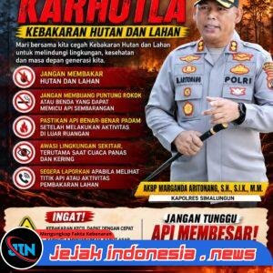Antisipasi Kebakaran Hutan, Kapolres Simalungun Ingatkan Warga: Cegah Sejak Dini, Laporkan Segera 110