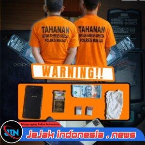 Satresnarkoba Polres Binjai Tangkap Dua Orang Pria Saat Edarkan Narkoba Di Binjai Barat