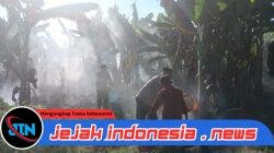 Kebakaran Lahan di Kedungringin Muncar Meluas ke Semak dan Pisang, Warga Berjibaku Padamkan Api
