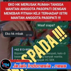 OKNUM KETUA PASOPATI NUSANTARA JAYA ADALAH SANG PERUSAK RUMAH TANGGA