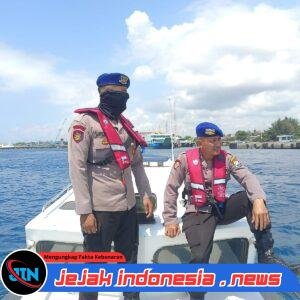Patroli Kapal Polisi X-1033 di Selat Bali, Satpolairud Polresta Banyuwangi Pastikan Keamanan Penyeberangan Ketapang–Gilimanuk