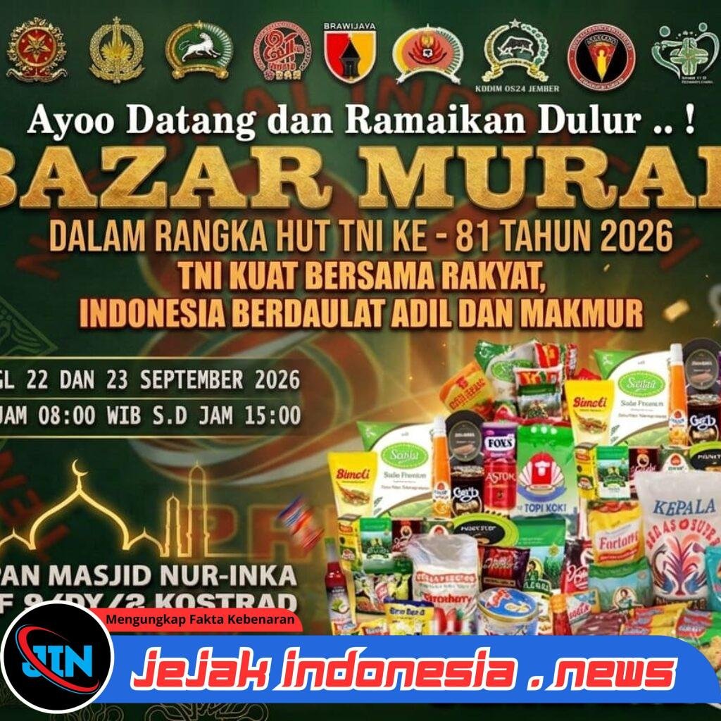 Jelang HUT TNI ke-81, Yonif 509/Balawara Yudha Gelar Bazaar Murah Sembako untuk Masyarakat Jember