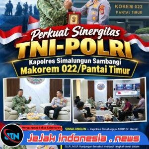 Perkuat Sinergitas TNI-Polri, Kapolres Simalungun Sambangi Makorem 022/Pantai Timur