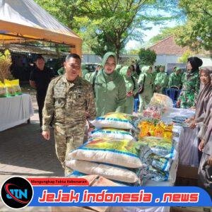 Sambut HUT ke-81 TNI, Kodim 0825/Banyuwangi Gelar Bazar Murah di Pasar Blambangan