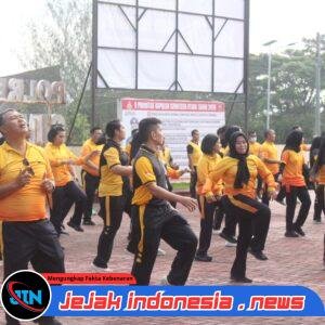 **Semangat Kebersamaan di Hari Kesatuan Gerak Bhayangkari, Polres Simalungun Gelar Olahraga Bersama dan Bakti Kesehatan**