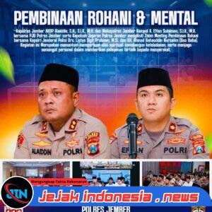 Pembinaan Rohani dan Mental, Kapolres dan Wakapolres Jember Tekankan Penguatan Spiritual Personel