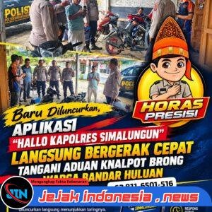 Baru Diluncurkan, Aplikasi “Hallo Kapolres Simalungun” Langsung Bergerak Cepat Tangani Aduan Knalpot Brong Warga Bandar Huluan