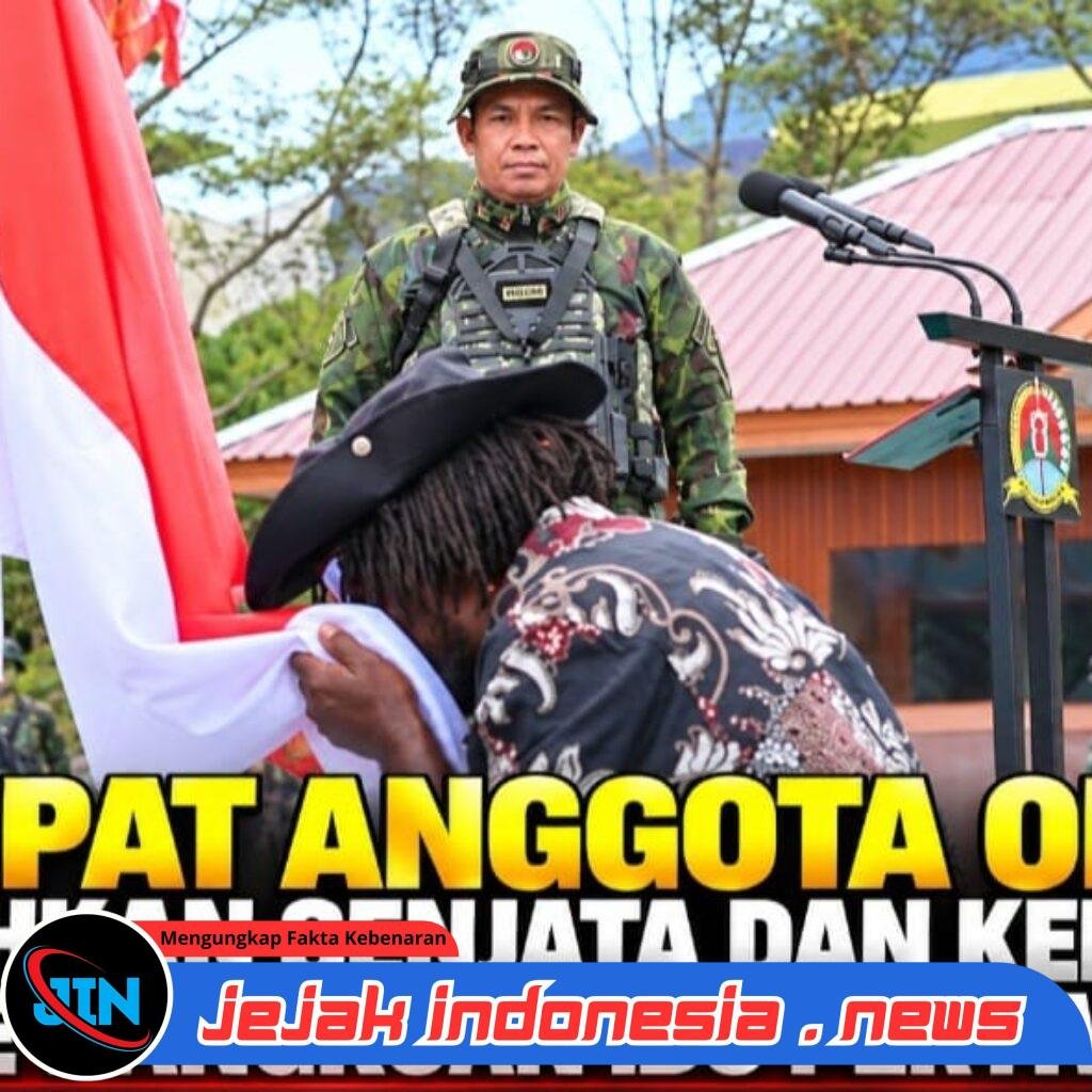 Empat Anggota OPM Letakkan Senjata, Ikrar Kembali ke NKRI di Puncak Jaya