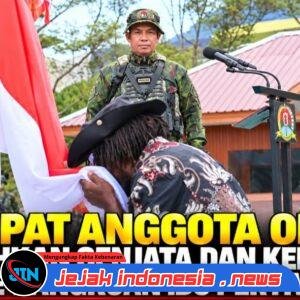 Empat Anggota OPM Letakkan Senjata, Ikrar Kembali ke NKRI di Puncak Jaya
