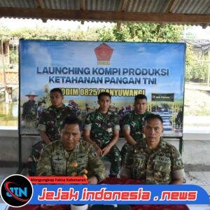 Dandim 0825/Banyuwangi Ikuti Vicon Puster TNI, Kompi Produksi Jadi Sorotan Ketahanan Pangan