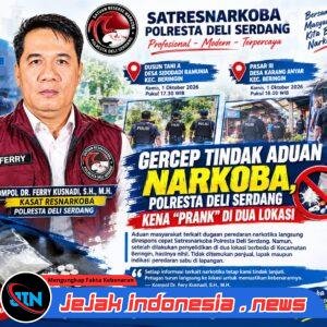 Gercep Tindak Aduan Narkoba, Polresta Deli Serdang Kena “Prank” di Dua Lokasi