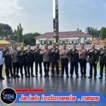 Kapolres Simalungun Pimpin Kunjungan HUT TNI Ke-81 ke Enam Markas Komando TNI, Tukar Cenderamata dengan Dandim 0207/Simalungun