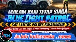 Malam Hari Tetap Siaga, Blue Light Patrol Sat Lantas Polres Simalungun Cegah Balap Liar dan Begal di Jalur Pematang Siantar–Perdagangan