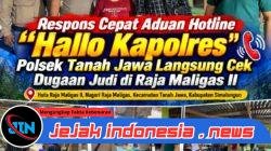 Respons Cepat Aduan Hotline “Hallo Kapolres”, Polsek Tanah Jawa Langsung Cek Dugaan Judi di Raja Maligas II