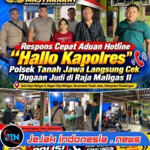 Respons Cepat Aduan Hotline “Hallo Kapolres”, Polsek Tanah Jawa Langsung Cek Dugaan Judi di Raja Maligas II