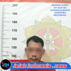 *Terpergok Saat Bawa Motor Keluar Basement, Terduga Pelaku Pencurian Diamankan di Apartemen Mediterania*