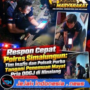 Respon Cepat Polres Simalungun: Tim Inafis dan Polsek Purba Tangani Penemuan Mayat Pria ODGJ di Hinalang