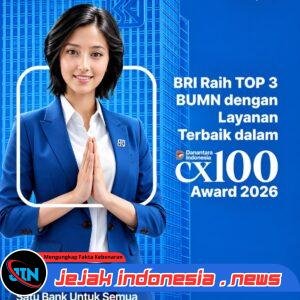 BRI Raih Posisi Tiga Besar BUMN dengan Layanan Terbaik dalam Danantara Indonesia CX100 Award 2026