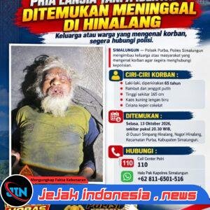 Pria Lansia Tanpa Identitas Ditemukan Meninggal di Hinalang, Polsek Purba Imbau Keluarga atau Warga yang Mengenal Segera Hubungi Polisi