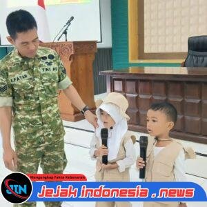 Tanamkan Cinta Tanah Air Sejak Dini, TK Pertiwi 35 Temenggungan Kenalkan Dunia TNI di Kodim Banyuwangi
