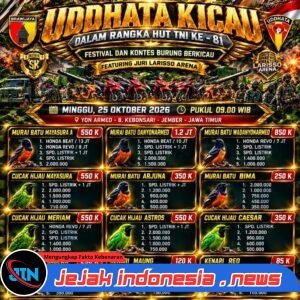 Festival dan Kontes Burung Berkicau “Uddhata Kicau” Meriahkan HUT ke-81 TNI, Digelar di Yonarmed 8 Jember