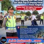 Kapolres Simalungun Turun Langsung Atur Lalu Lintas Jam Sibuk Pagi di Simpang Polsek Panei Tongah, Imbau Sopir Tak Angkut Penumpang di Atas Kap Mobil