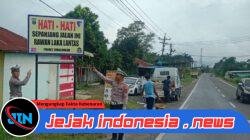 **Tekan Angka Kecelakaan, Sat Lantas Polres Simalungun Pasang Rambu Rawan Laka di Jalur Pematangsiantar–Saribudolok**
